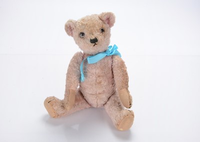 Lot 297 - A 1930s Omega (British United Toy Manufacturing Co. Ltd) pink art silk teddy bear