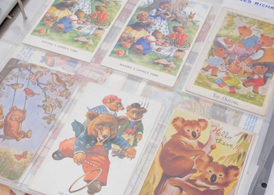 Lot 312 - A collection of artist designed teddy bear and doll related postcards
