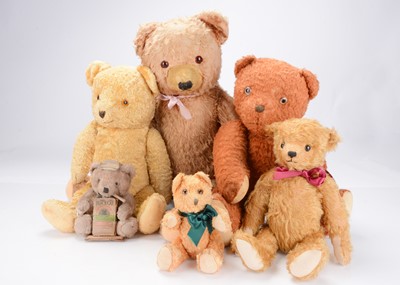 Lot 362 - Six post-war teddy bears