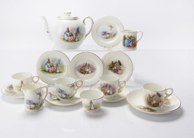 Lot 376 - A Grimwades Peter Rabbit childs tea set, with proveance