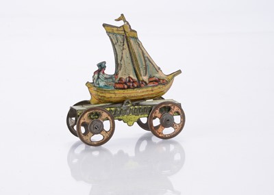 Lot 385 - A Japanese Takeokasei Penny Toy sailing boat