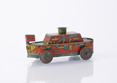 Lot 388 - A Japanese Penny Toy single funnel gunboat