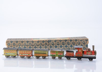 Lot 391 - A Japanese Penny Toy train set in original box
