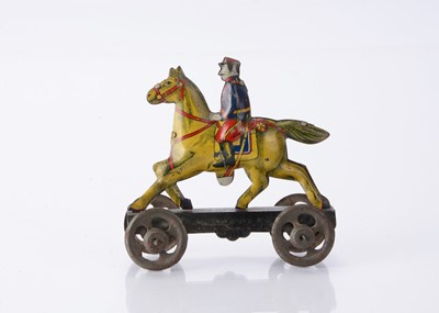 Lot 401 - A Japanese Penny Toy Japanese cavalry soldier