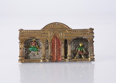 Lot 440 - A French Penny Toy fairground side show with see-saw acrobats
