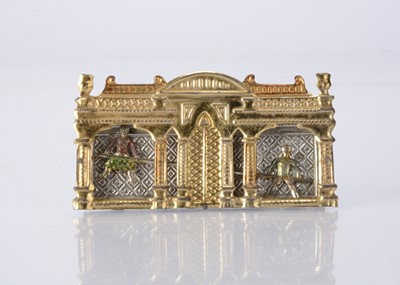 Lot 441 - A French Penny Toy fairground side show with see-saw acrobats