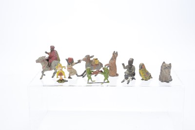 Lot 455 - A pair of German lead frogs boxing