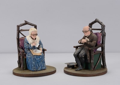 Lot 495 - A mid to late 19th century Thüringen Derby and Joan elder couple nodders