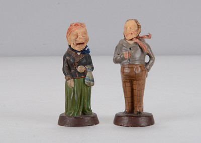 Lot 505 - Two mid to late 19th century small Thüringen characters with wax heads