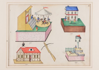 Lot 509 - Two original mid 19th century Thüringen sample book pages