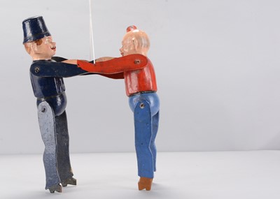 Lot 511 - A late 19th century Albin Amende (Sonneberg) large size wrestling toy