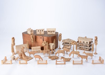 Lot 517 - A rare mid 19th century Ezgebirge village or estate farm