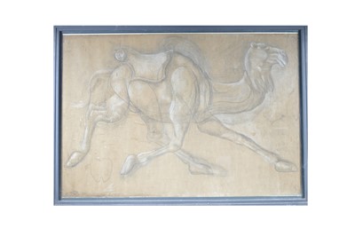 Lot 519 - A rare very large fairground general arrangement drawing of a trotting camel from the Tussauds Collection