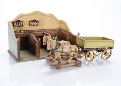 Lot 523 - A Hausser painted wooden stable