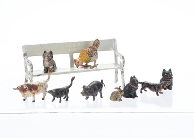 Lot 552 - Viennese cold painted bronze miniature animals