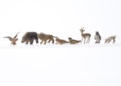 Lot 558 - Viennese cold painted miniature wild animals