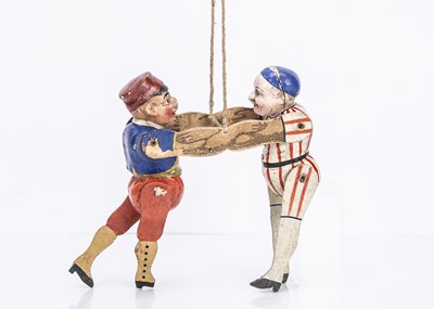 Lot 564 - A late 19th century Albin Amende (Sonneberg) political wrestling toy