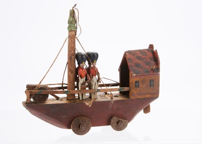 Lot 581 - A rare mid 19th century Erzgebirge battleship