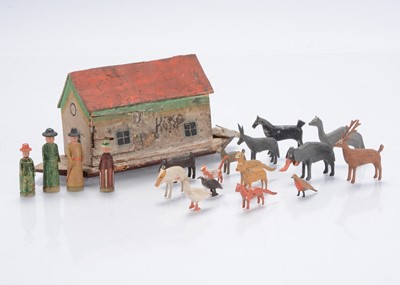 Lot 582 - A small 19th century Erzgebirge Noah’s Ark