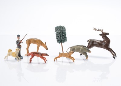 Lot 588 - 19th century German compositions huntsman and animals