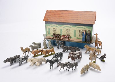 Lot 606 - A British lithographed tinplate Noah’s Ark