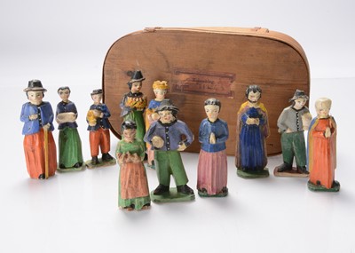 Lot 612 - A 19th century German figures from the nativity