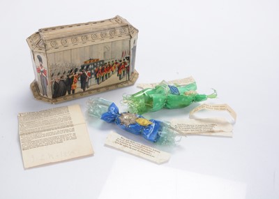 Lot 625 - A rare and unusual mid 19th century Duke of Wellington funeral commemorative card box
