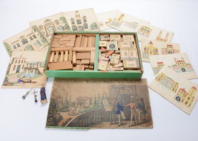 Lot 631 - A mid 19th century German ‘Riche Building Case’ architectural building blocks