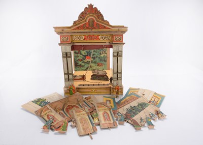 Lot 642 - An early 20th century  Gottschalk wooden toy theatre