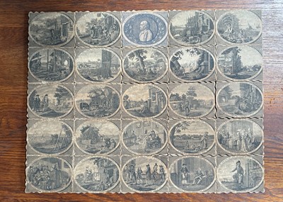 Lot 665 - A late 18th century dissected puzzle of ‘Bowles's Moral Pictures or Poor Richard Illustrated. Being Lessons for the Young and the Old on Industry, Temperance, Frugality &c. by Dr. Benjamin Franklin’