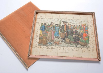 Lot 669 - An 19th century Christian Grüneberg Senior of Nuremberg dissected puzzle of The Market