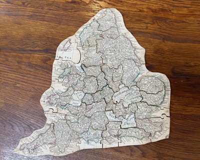 Lot 670 - A late 18th century Robert Sayer dissected map puzzle ‘The Traveller’s companion or the Post Roads of England and Wales’