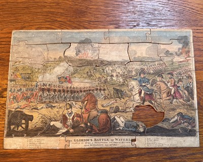 Lot 678 - An early 19th century J & E Wallis ‘The Glorious Battle of Waterloo’
