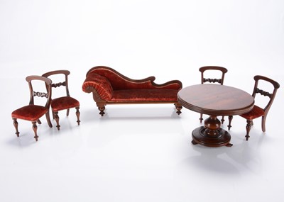 Lot 732 - A mid 19th century doll’s or large scale dolls’ house drawing furniture