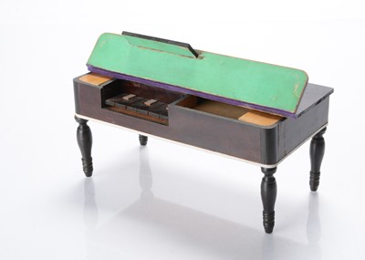 Lot 751 - A large scale Waltershausen dolls’ house square piano