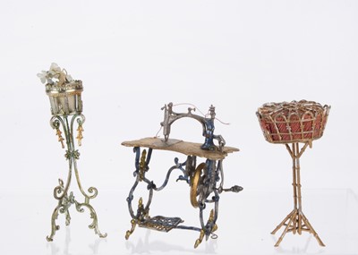 Lot 765 - German soft-metal dolls’ house items