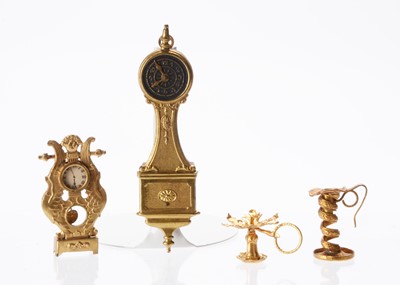 Lot 766 - German gilt-metal dolls’ house chattels