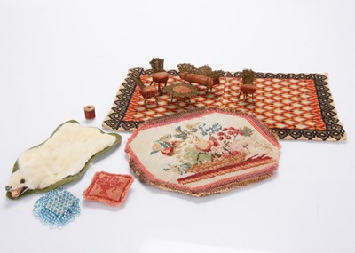 Lot 777 - Dolls’ house carpets and textiles