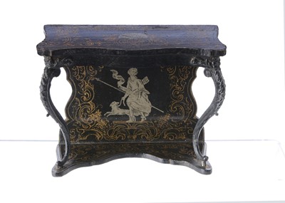 Lot 781 - An 19th century German dolls’ house  consul table