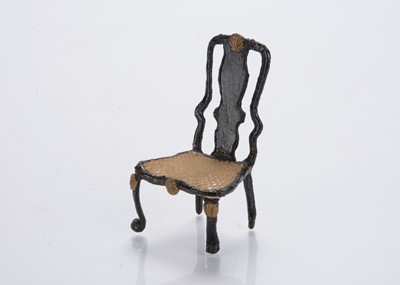 Lot 813 - A Westacre papier-mâché chinoiserie dolls’ house chair