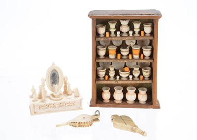 Lot 820 - 19th century bone dolls’ house items