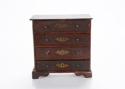 Lot 828 - An early 19th century John Bubb doll’s chest of drawers