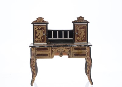 Lot 850 - A late 19th century Waltershausen dolls’ house desk