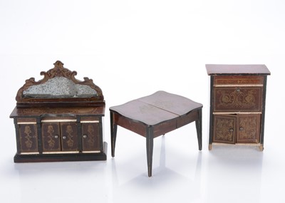 Lot 856 - 19th century Waltershausen dolls’ house furniture