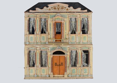 Lot 877 - A large late 19th century Christian Hacker wooden dolls’ house