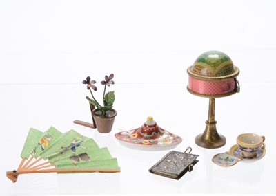 Lot 902 - A Limoges dolls’ house ink well
