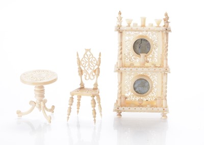 Lot 944 - A19th century bone dolls’ houses what-not