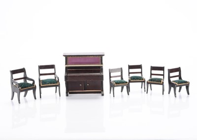 Lot 955 - A Waltershausen dolls’ house upright piano