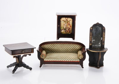 Lot 965 - 19th century German dolls’ house furniture