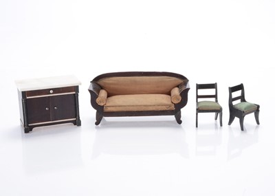 Lot 967 - 19th century Waltershausen dolls’ house furniture